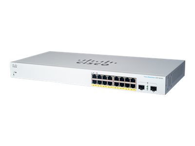 Cisco Business 220 Series CBS220-16P-2G - Switch - Smart - 16 x 101001000 (PoE+)