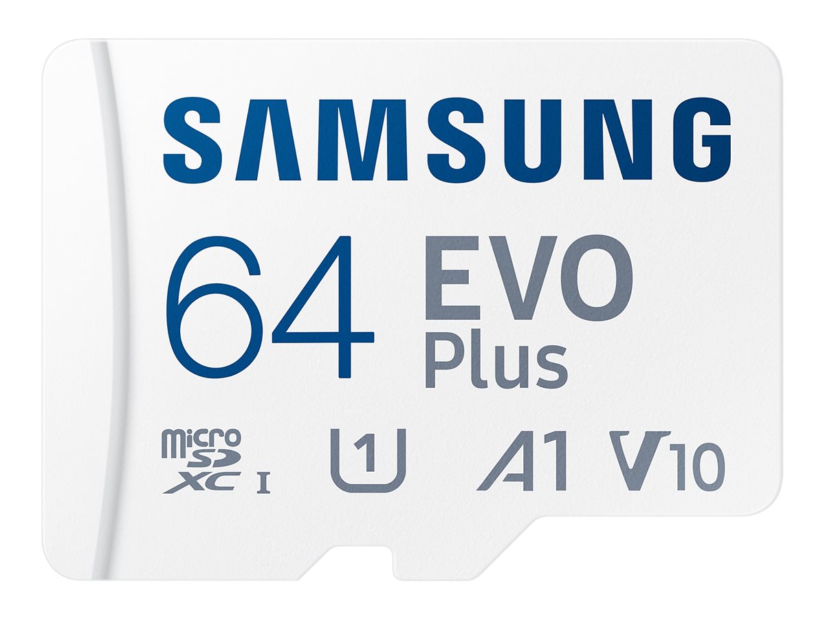 Samsung EVO Plus MB-MC64S - Flash-Speicherkarte (microSDXC-an-SD-Adapter inbegriffen)