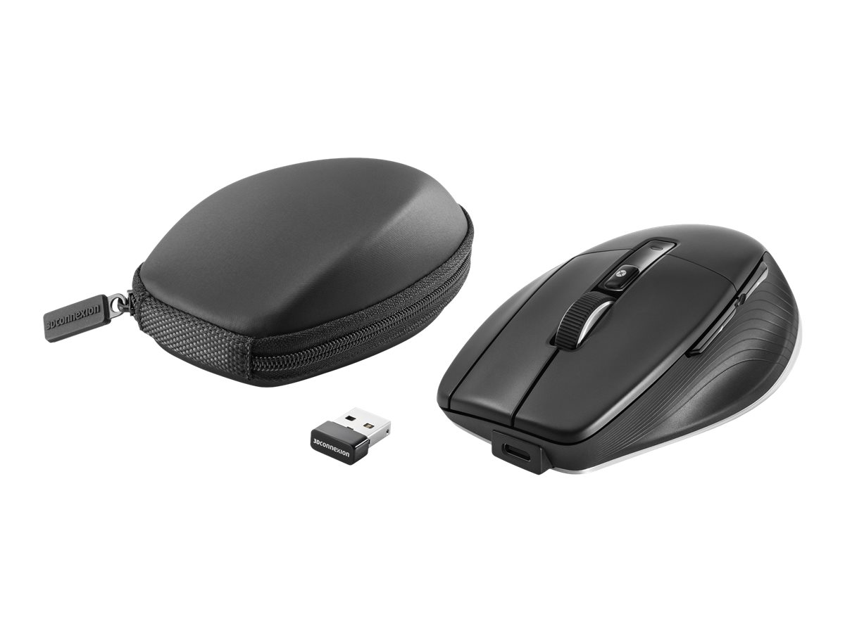 3Dconnexion CadMouse Pro Wireless - Maus - ergonomisch - 7 Tasten - kabellos - Bluetooth, 2.4 GHz - kabelloser Empfänger (USB)
