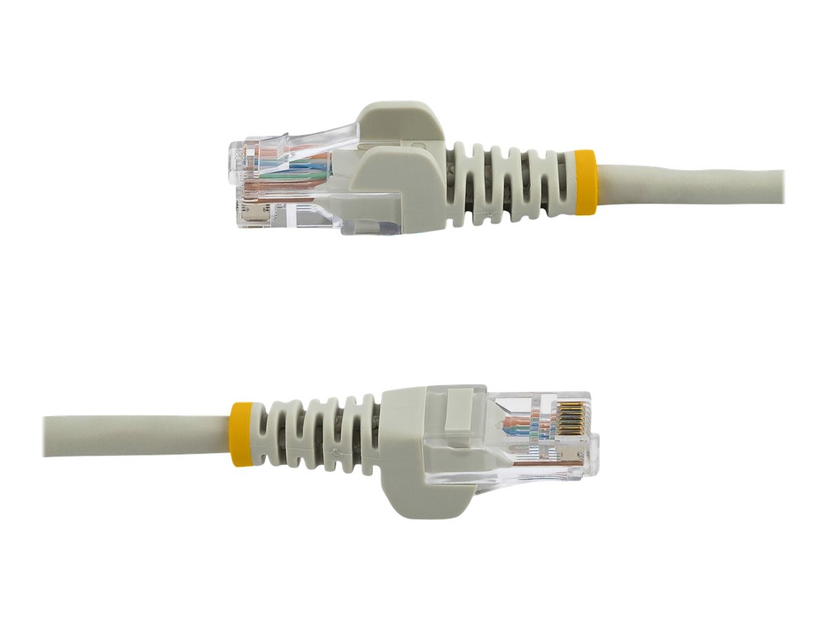 StarTech.com Startech 0,5m Cat5e Ethernet Netzwerkkabel Snagless mit RJ45 - Cat 5e UTP Kabel - Grau - Patch-Kabel - RJ-45 (M)