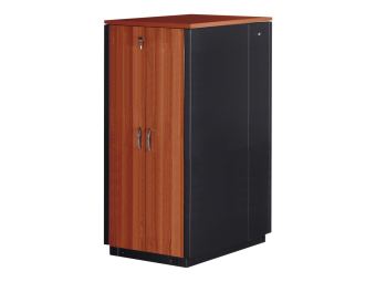 DIGITUS Professional SOUNDproof - Schrank Netzwerkschrank - Schwarz kirschrot RAL 9005 - 32U - 48.3 cm (19)