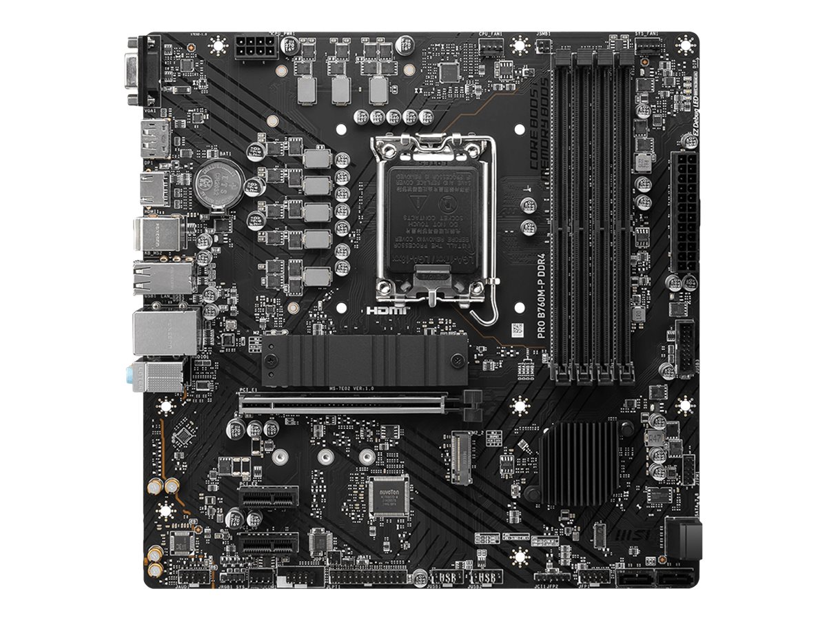 MSI PRO B760M-P DDR4 - Motherboard - micro ATX - LGA1700-Sockel - B760 Chipsatz - USB 3.2 Gen 1 USB-C 3.2 Gen2 - Gigabit LAN - Onboard-Grafik (CPU erforderlich)