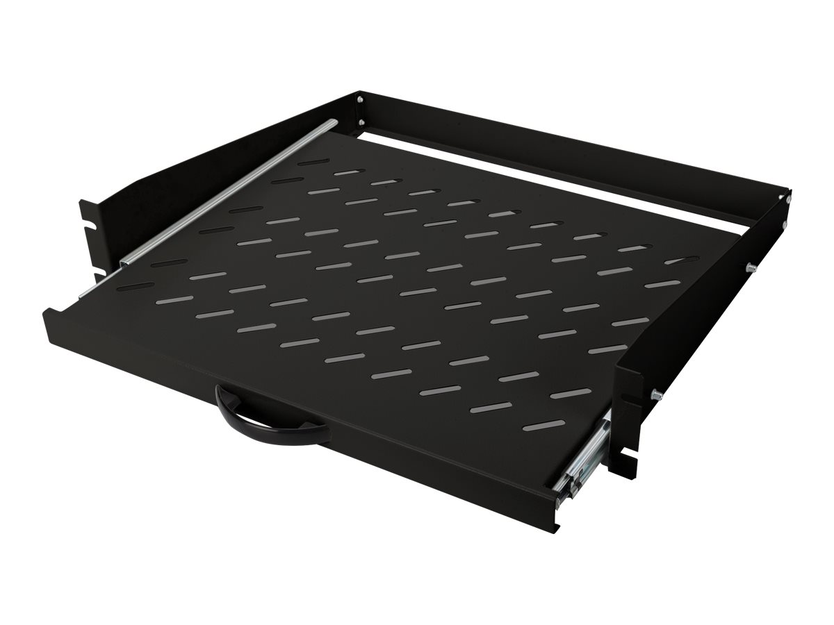 DIGITUS Ausziehbarer Fachboden zum Festeinbau an den vorderen 483 mm (19")-Profilschienen