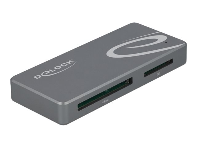 Delock Kartenleser (MMC, SD, miniSD, RS-MMC, MMCmobile, CFast Card Typ I, CFast Card Typ II, SDHC, miniSDHC, SDXC, SDHC UHS-I, SDXC UHS-I, SDHC UHS-II, SDXC UHS-II, MMC II)