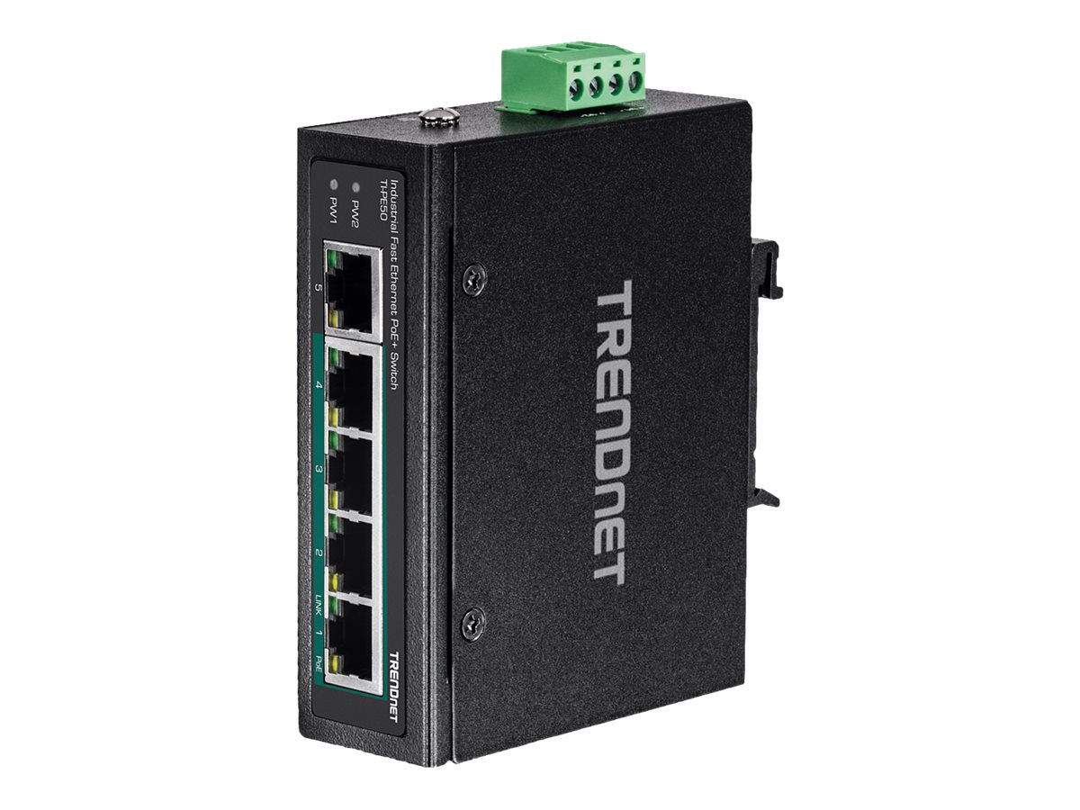 TRENDnet TI-PE50 - Switch - unmanaged - 4 x 10100 (PoE+)