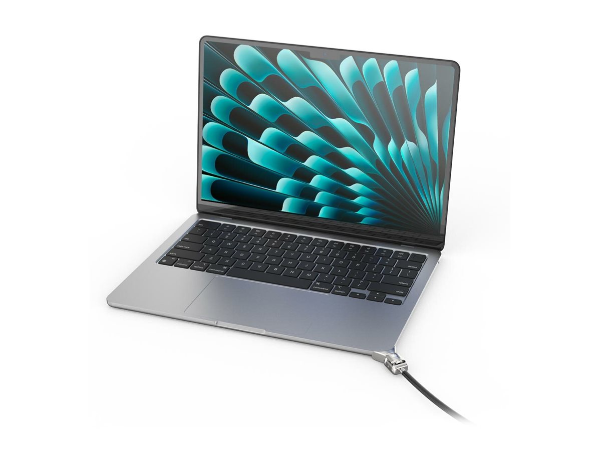 Compulocks Ledge Lock Adapter for MacBook Air 15" M2-M4 with Keyed Cable Lock Silver - Sicherheitskit - Schlüsselschloss - für Apple MacBook Air (15.3 Zoll, M2, Mitte 2023)