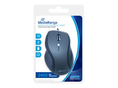 MEDIARANGE Maus - optisch - 5 Tasten - kabelgebunden