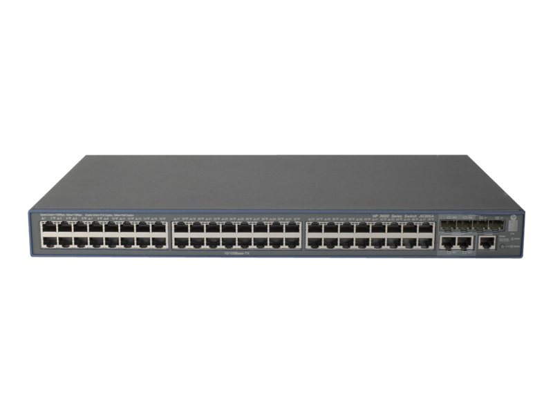 HPE 3600-48 v2 SI - Switch - L4 - managed - 48 x 10100 + 4 x Gigabit SFP + 2 x Shared 101001000