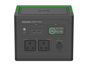 APC Schneider OffGrid 500 - Tragbares kraftwerk - LCD 2 BS1363-Steckdosen Sinuswelle 3 USB-A 2 USB-C kabelloses Ladegerät