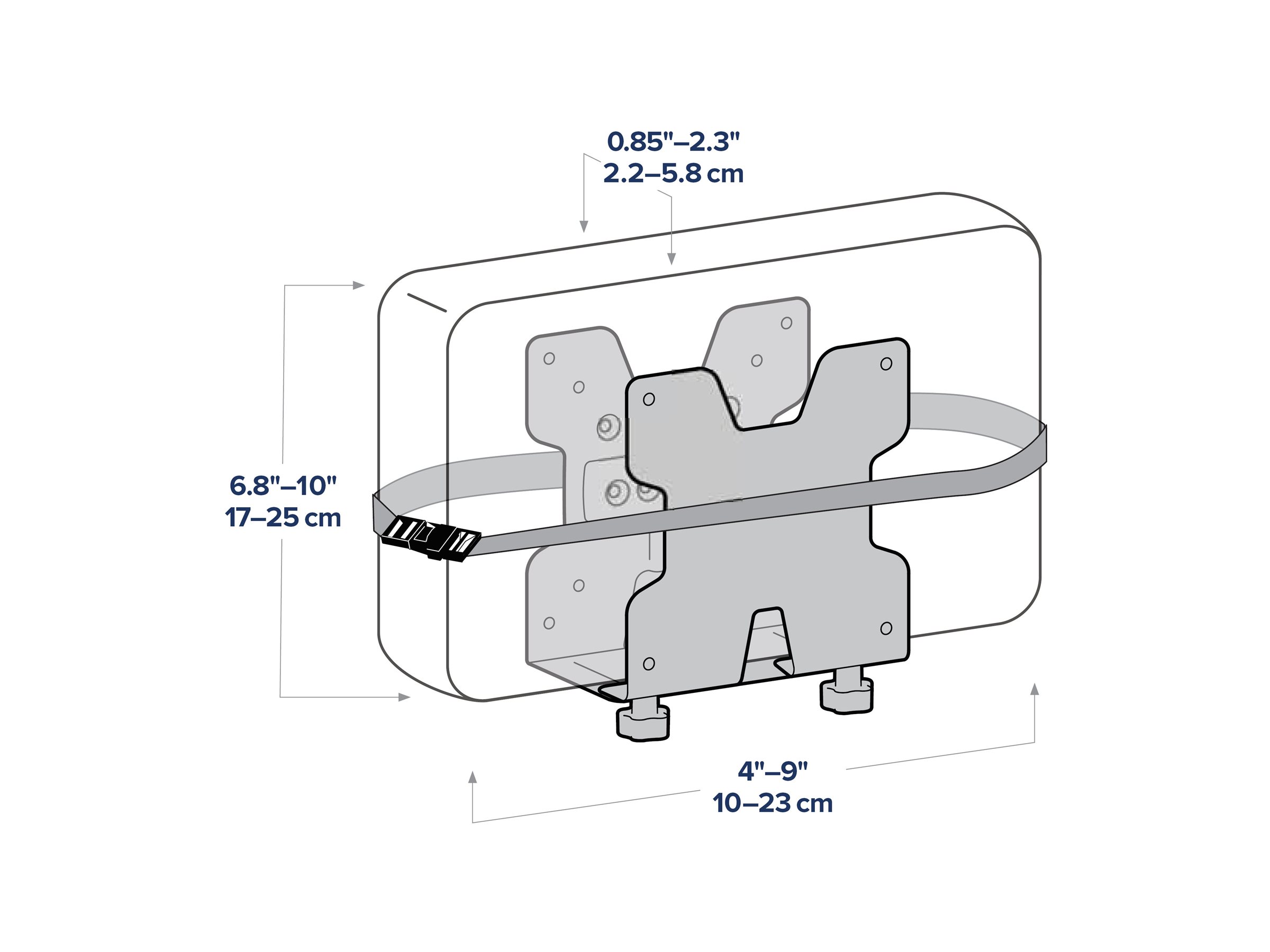 Ergotron Mini-PC-Halterung - an Wandschiene montierbar