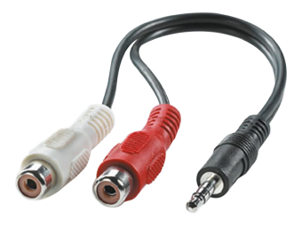 ROLINE Audiokabel - RCA weiblich zu mini-phone stereo 3.5 mm männlich