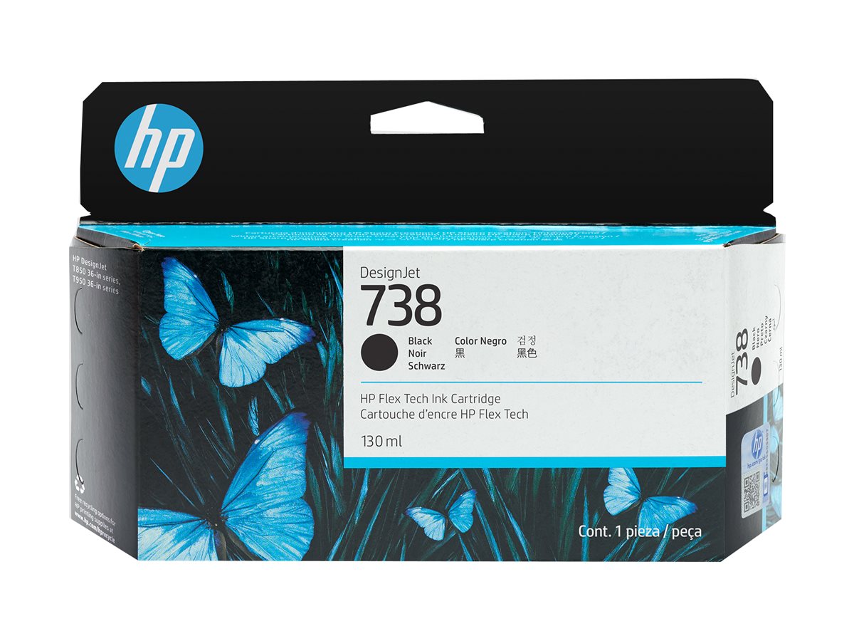 HP 738 - 130 ml - Schwarz - original - DesignJet