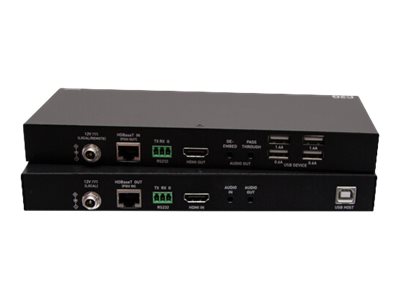C2G HDMI HDBaseT + 3.5mm USB-B to A and RS232 over Cat Extender Box Transmitter to Box Receiver
