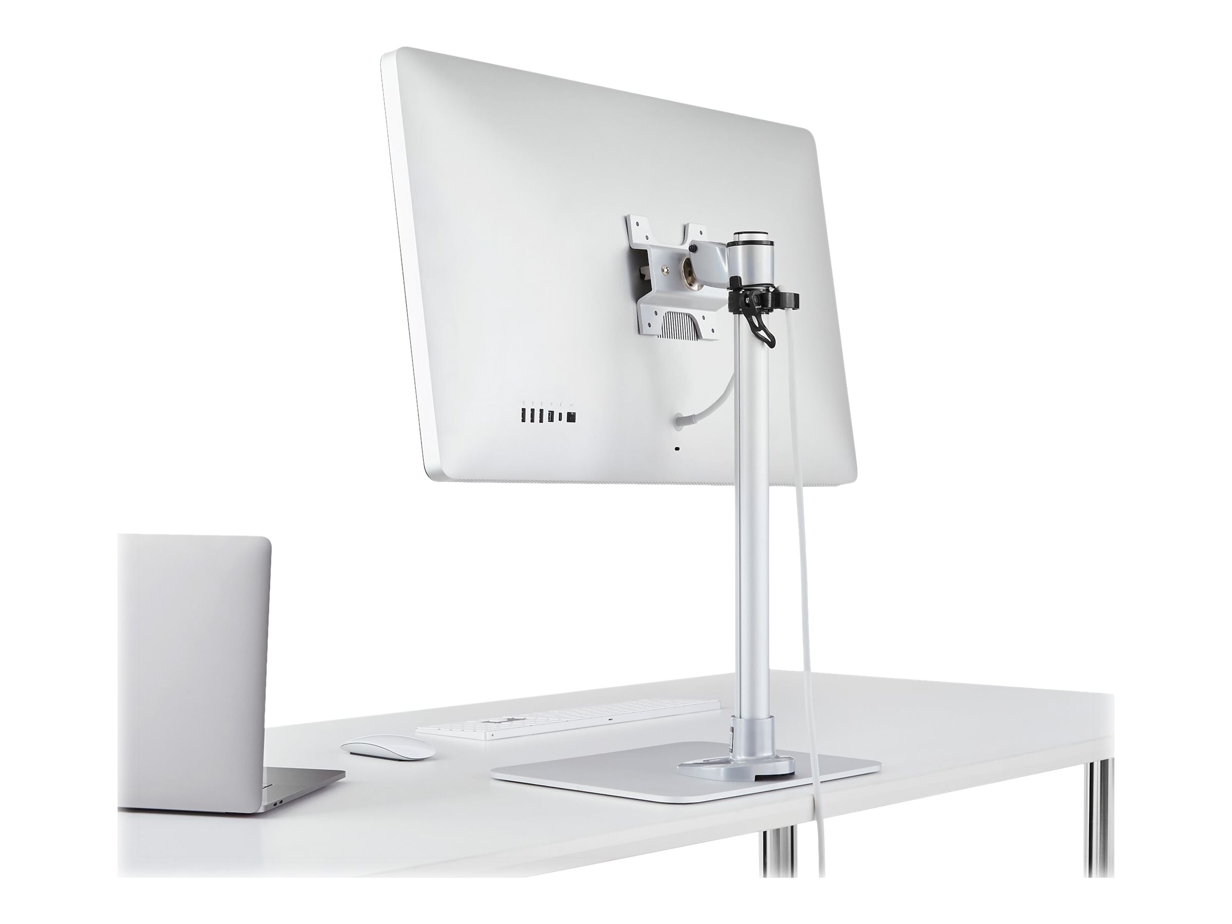 StarTech.com Monitorständer mit Kabelhalter - Höhenverstellbare Monitorhalterung für bis zu 30" LCD oder LED - Befestigungskit (Halterung für Schreibtisch, Füße, Schraubenschlüssel, Schrauben, Kabelklammer)