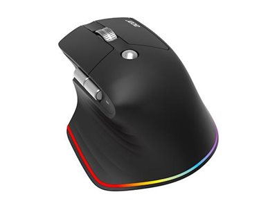 Acer Easy Fit - Maus - ergonomisch - optische LED - 6 Tasten - kabellos - 2.4 GHz, Bluetooth 5.0 - kabelloser Empfänger (USB)