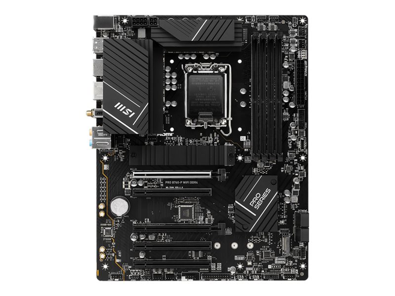 MSI PRO B760-P WIFI DDR4 - Motherboard - ATX - LGA1700-Sockel - B760 Chipsatz - USB 3.2 Gen 2, USB 3.2 Gen 1, USB-C 3.2 Gen2, USB-C 3.2 Gen 1 - 2.5 Gigabit LAN, Wi-Fi 6E, Bluetooth - HD Audio (8-Kanal)