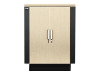APC NetShelter CX - Schrank - mit Stromverteilungseinheit - helle Eiche - 18U - 48.3 cm (19)