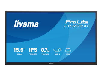 Iiyama ProLite P1671HSC-B1 - LED-Monitor - 39.6 cm (15.6")