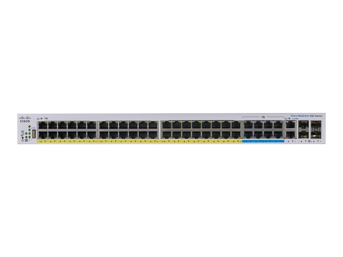Cisco Business 350 Series CBS350-48NGP-4X - Switch - L3 - managed - 40 x 101001000 (PoE+)