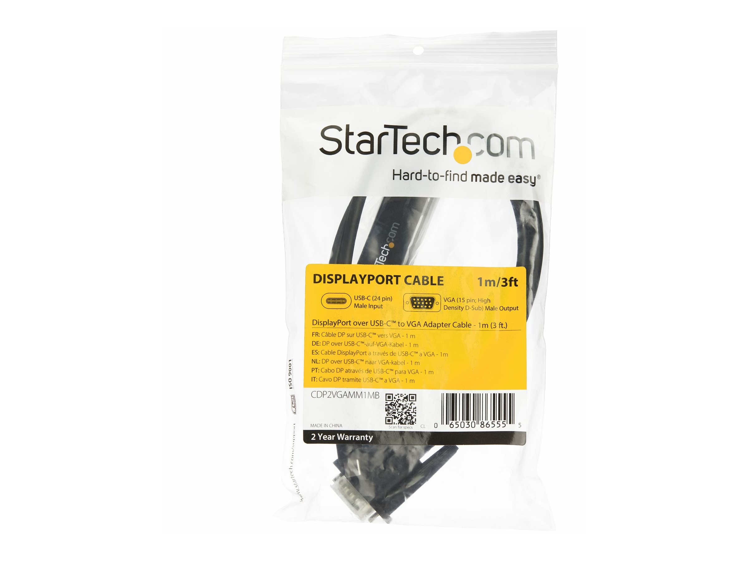 StarTech.com StarTech USB-C auf VGA Adapterkabel - 1m - 1920x1200