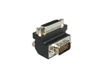 Delock Adapter DVI 24+5 female  VGA 15 pin male 90°angled - VGA-Adapter - HD-15 (VGA)