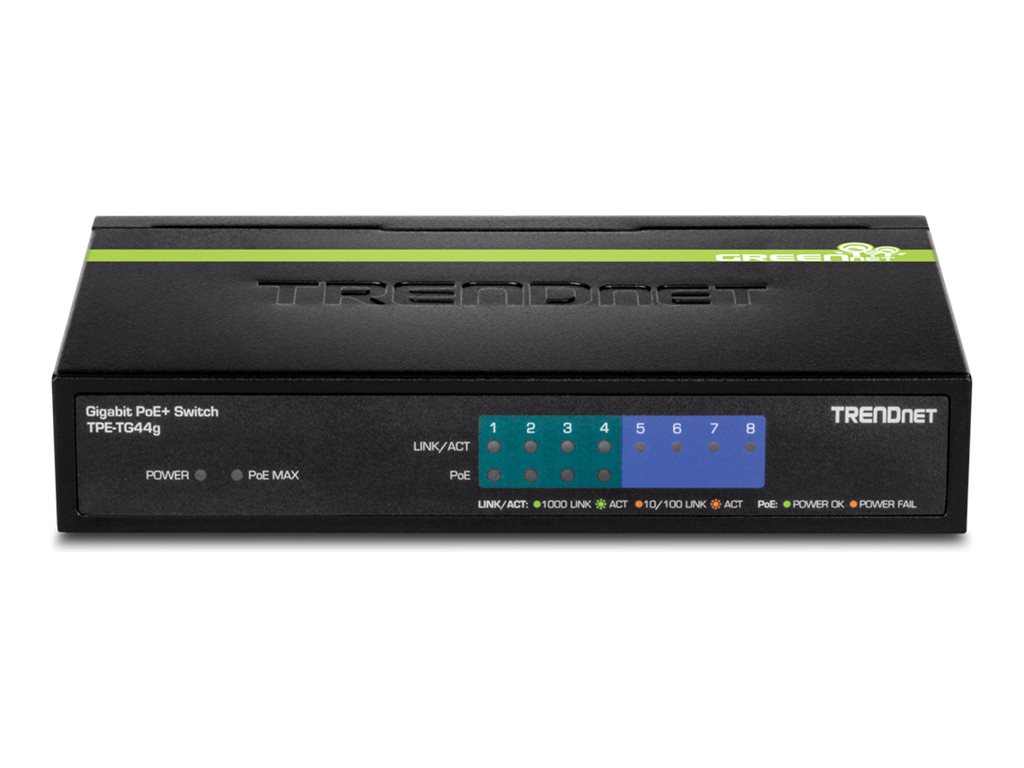 TRENDnet TPE TG44g - Switch - 4 x 101001000 (PoE+)