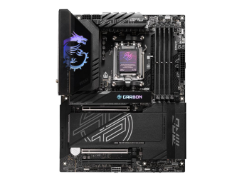 MSI MPG X870E CARBON WIFI - Motherboard - ATX - Socket AM5 - AMD X870E Chipsatz - USB 3.2 Gen 2, USB4, USB-C 3.2 Gen 2x2 - 2.5 Gigabit LAN, 5 Gigabit Ethernet, Wi-Fi 7 - Onboard-Grafik (CPU erforderlich)