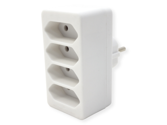 Bachmann Multistecker 4xEuro weiß 4x2.5A230V