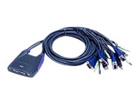 ATEN Petite CS64US - KVM-Audio-USB-Switch - 4 x KVMAudioUSB