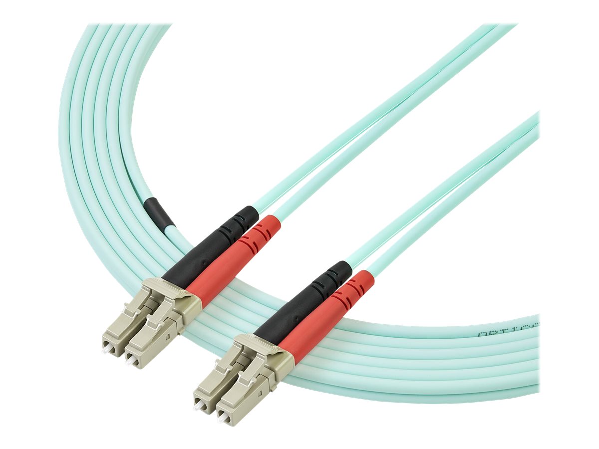StarTech.com 3m Fiber Optic Cable - 10 Gb Aqua - Multimode Duplex 50125 - LSZH - LCLC - OM3 - LC to LC Fiber Patch Cable - Patch-Kabel - LC Multi-Mode (M)