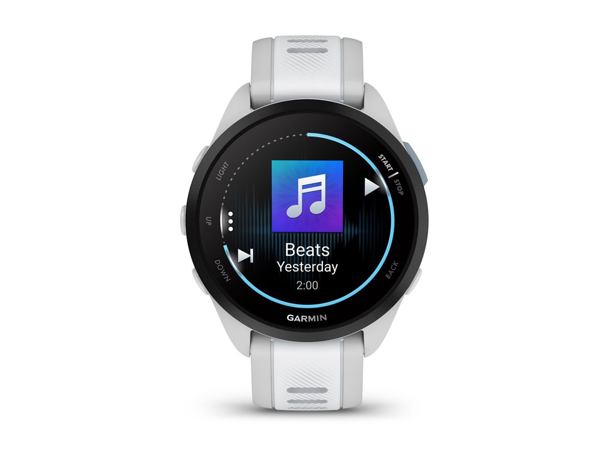 Garmin Forerunner 165 Music - Nebelgrau - Sportuhr mit Band - Silikon - Whitestone - Handgelenkgröße 126-203 mm - Anzeige 3 cm (1.2")