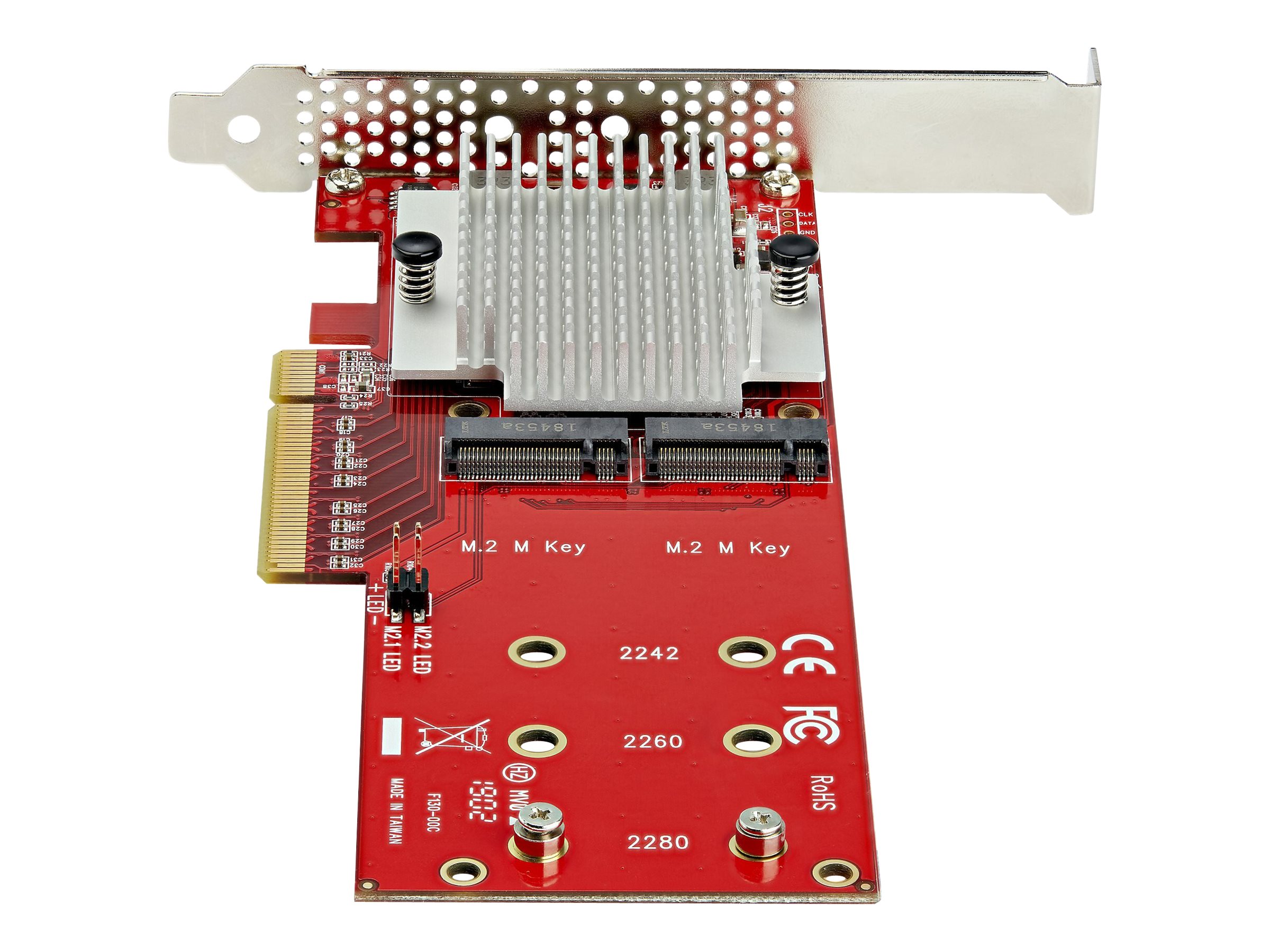 StarTech.com Dual M.2 PCIe SSD Adapter Karte - x8  x16 Dual NVMe oder AHCI M.2 SSD zu PCI Express 3.0 - M.2 NGFF PCIe (M-Key)