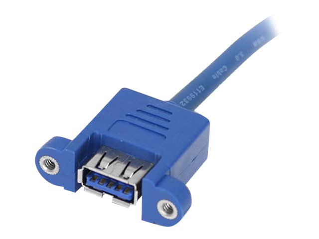 StarTech.com 2 Port USB 3.0 Pinheader Kabel - USB A auf Mainboard Header Kabel - BuBu - USB-Kabel intern auf extern - USB Typ A (W)
