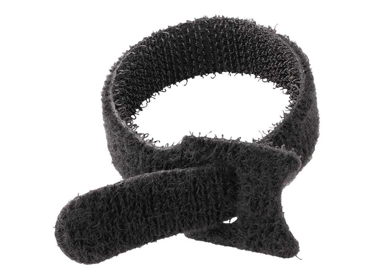 StarTech.com 6in Hook and Loop Cable Ties, 50 Pack, Black, Reusable Cable Straps, Adjustable and Flexible, Cord Organizer TieWraps for Professional Cable Management - Wire Loop Ties (B506I-HOOK-LOOP-TIES)