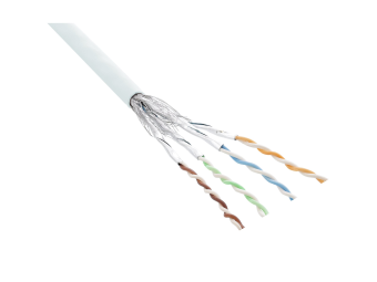 InLine Patchkabel Cat.6 SFTP (PiMf) - weiß - AWG27 - PVC - CU - 100m