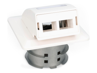 DIGITUS FTTH Glasfaser Unterputz-Wandanschlussdose, für SCLC-Adapter