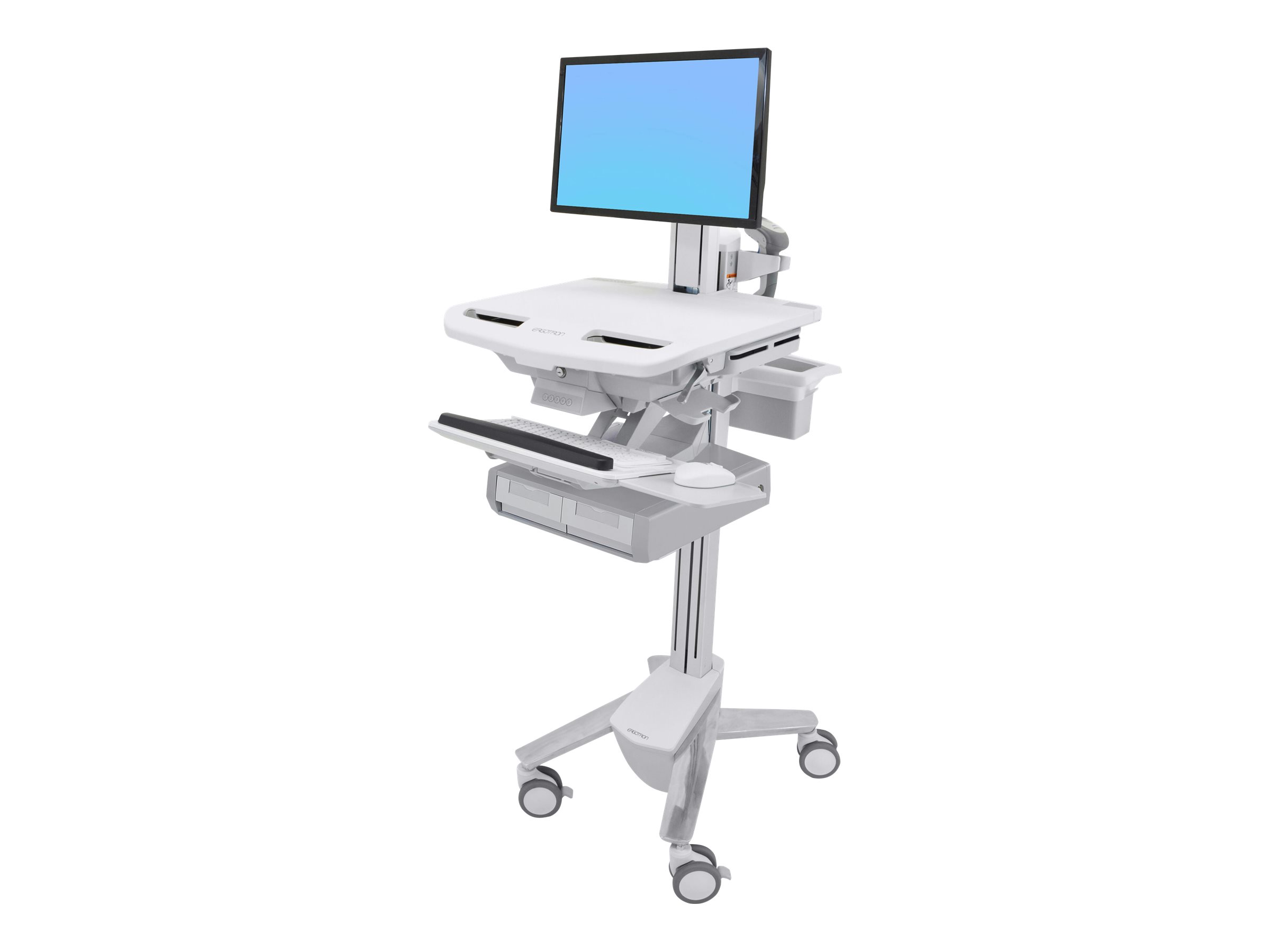 Ergotron Cart with LCD Pivot, 2 Drawers - Wagen - offene Architektur - für LCD-Display  PC-Ausrüstung - Kunststoff, Aluminium, verzinker Stahl - Bildschirmgröße bis zu 61 cm (bis zu 24 Zoll)