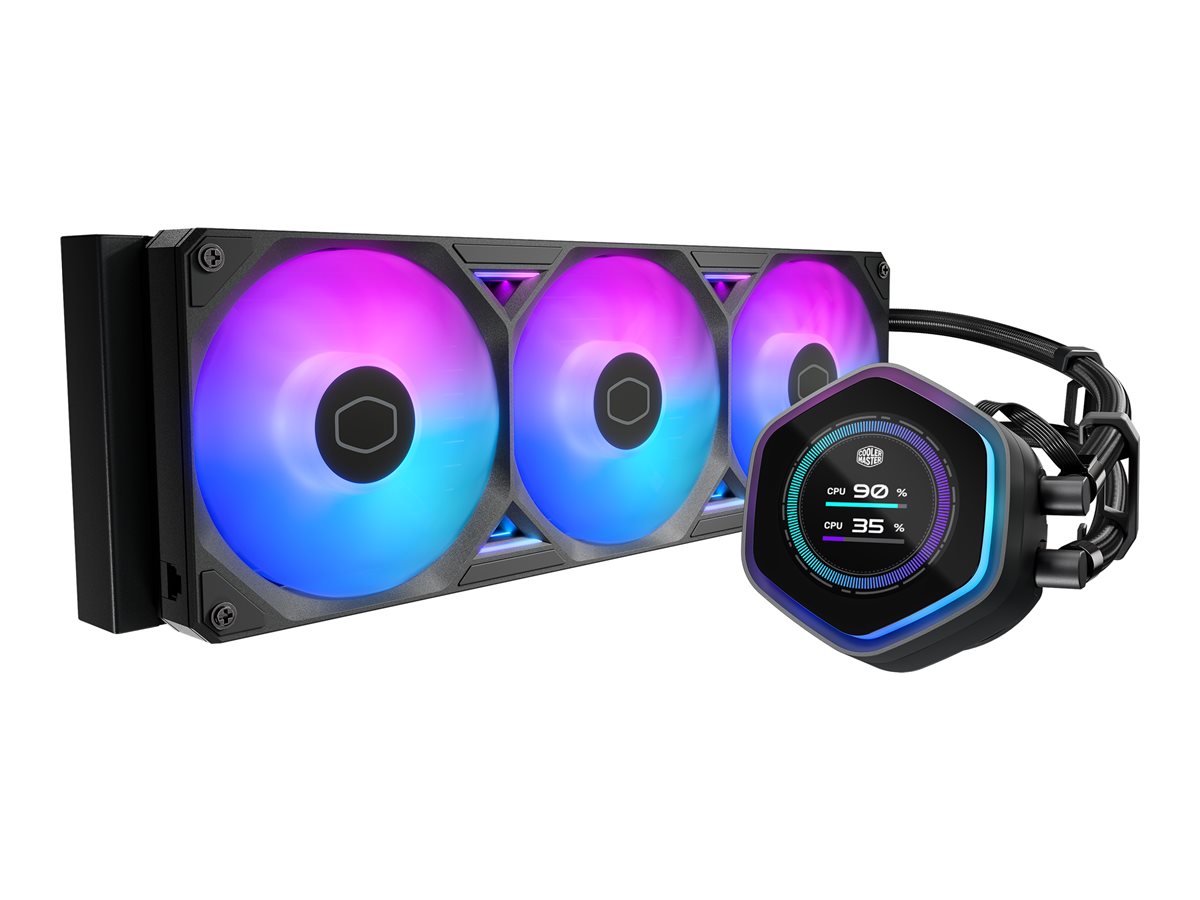 Cooler Master MasterLiquid 360 Atmos II LCD - Prozessor-Flüssigkeitskühlsystem - Kühlergröße 360 mm - (für LGA1851, LGA1700, LGA1200, LGA1151, LGA1150, LGA1156, AM4, AM5)