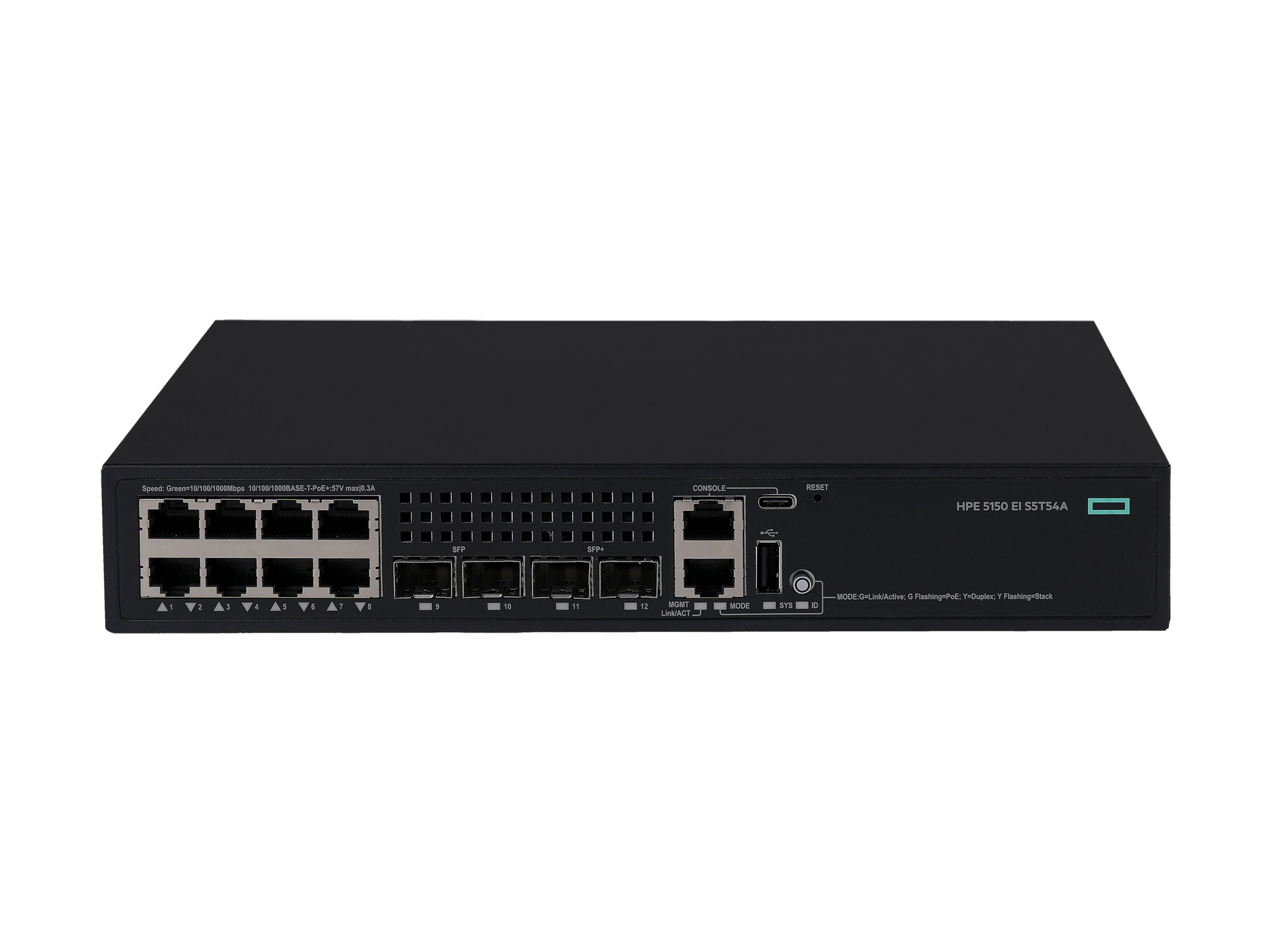 HPE Networking Comware 5150EI 8p 10M100M1G PoE+ 2p SFP 1G 2p SFP+ 1G10G Switch - Switch - L3 - managed - 8 x 101001000Base-T (PoE+)