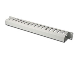 DIGITUS Kabelführungspanel mit abnehmbarer Blende für 483 mm (19)-Schränke, 1HE