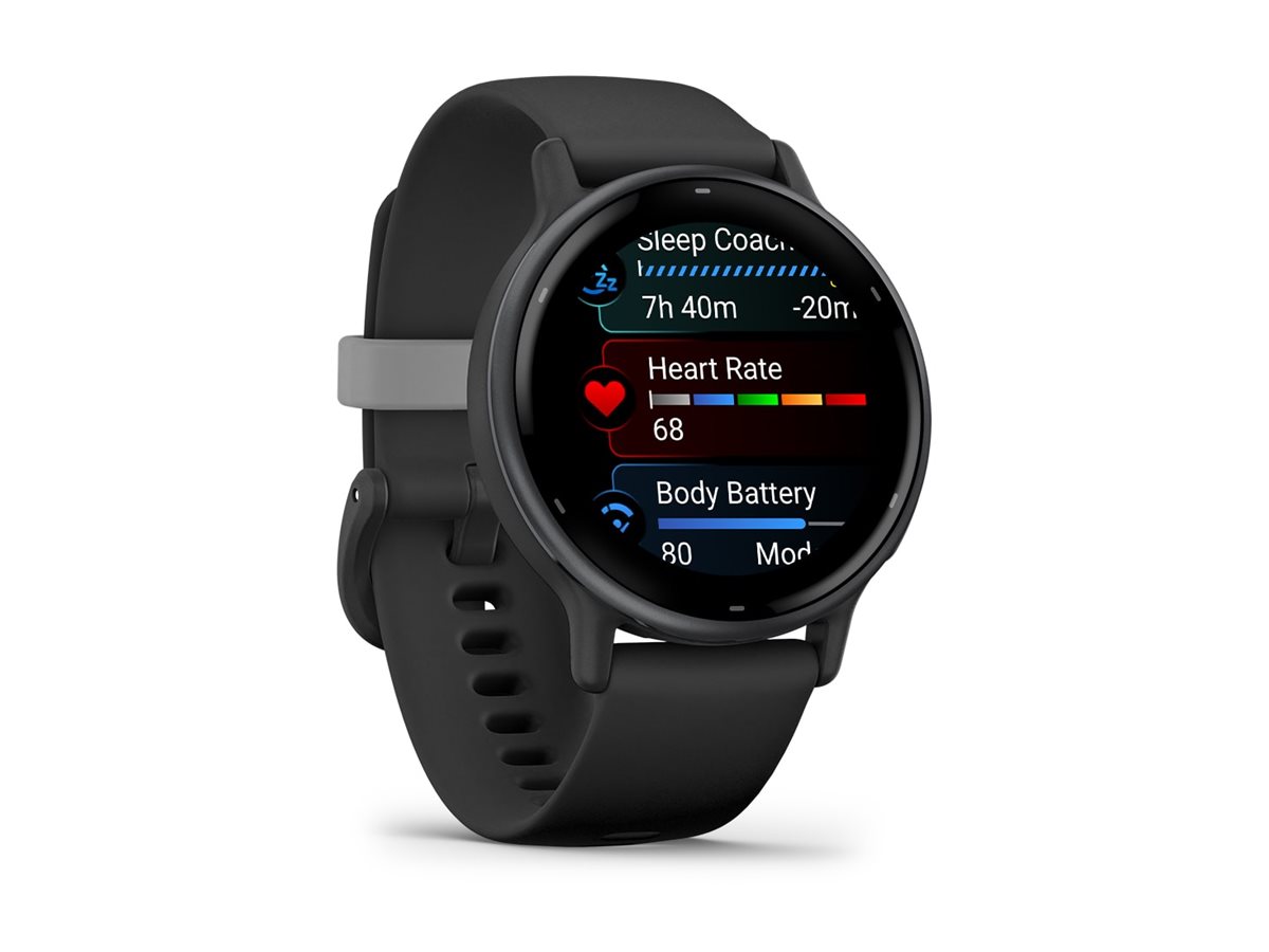 Garmin vívoactive 5 - Schwarz - intelligente Uhr mit Band - Silikon - Handgelenkgröße 125-190 mm - Anzeige 3.04 cm (1.2")