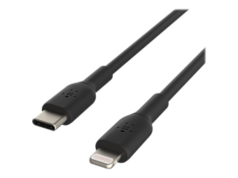 Belkin BoostCharge - Lightning-Kabel - 24 pin USB-C männlich zu Lightning männlich - 2 m - Schwarz - USB-Stromversorgung (18 W)