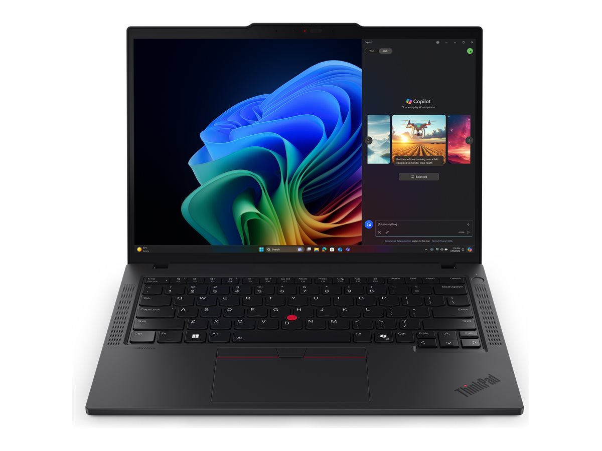 Lenovo ThinkPad T14 Gen 6 21QC - 180°-Scharnierdesign - Intel Core Ultra 7 255U  2 GHz - Win 11 Pro - Intel Graphics - 32 GB RAM - 1 TB SSD TCG Opal Encryption 2, NVMe - 35.6 cm (14")