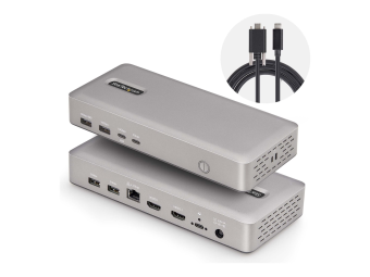 StarTech.com USB4 Docking Station, USB-C 40Gbps, Dual Video HDMI, Up to 2x 4K 60Hz 444 (RGB)