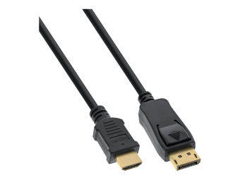 InLine DisplayPort zu HDMI Konverter Kabel -  4K30Hz - schwarz - 2m
