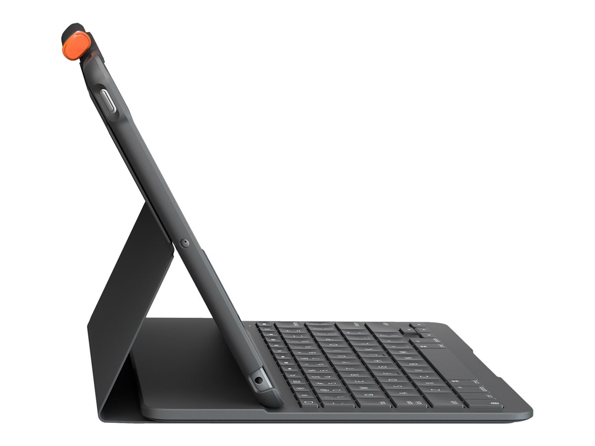 Logitech Slim Folio - Tastatur und Foliohülle - kabellos - Bluetooth LE - QWERTY - Nordisch (DänischFinnischNorwegischSchwedisch)
