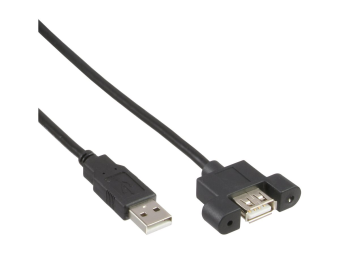 InLine 120er B-Pack USB 2.0 Anschlusskabel - Stecker A  Einbaubuchse A - 0,6m