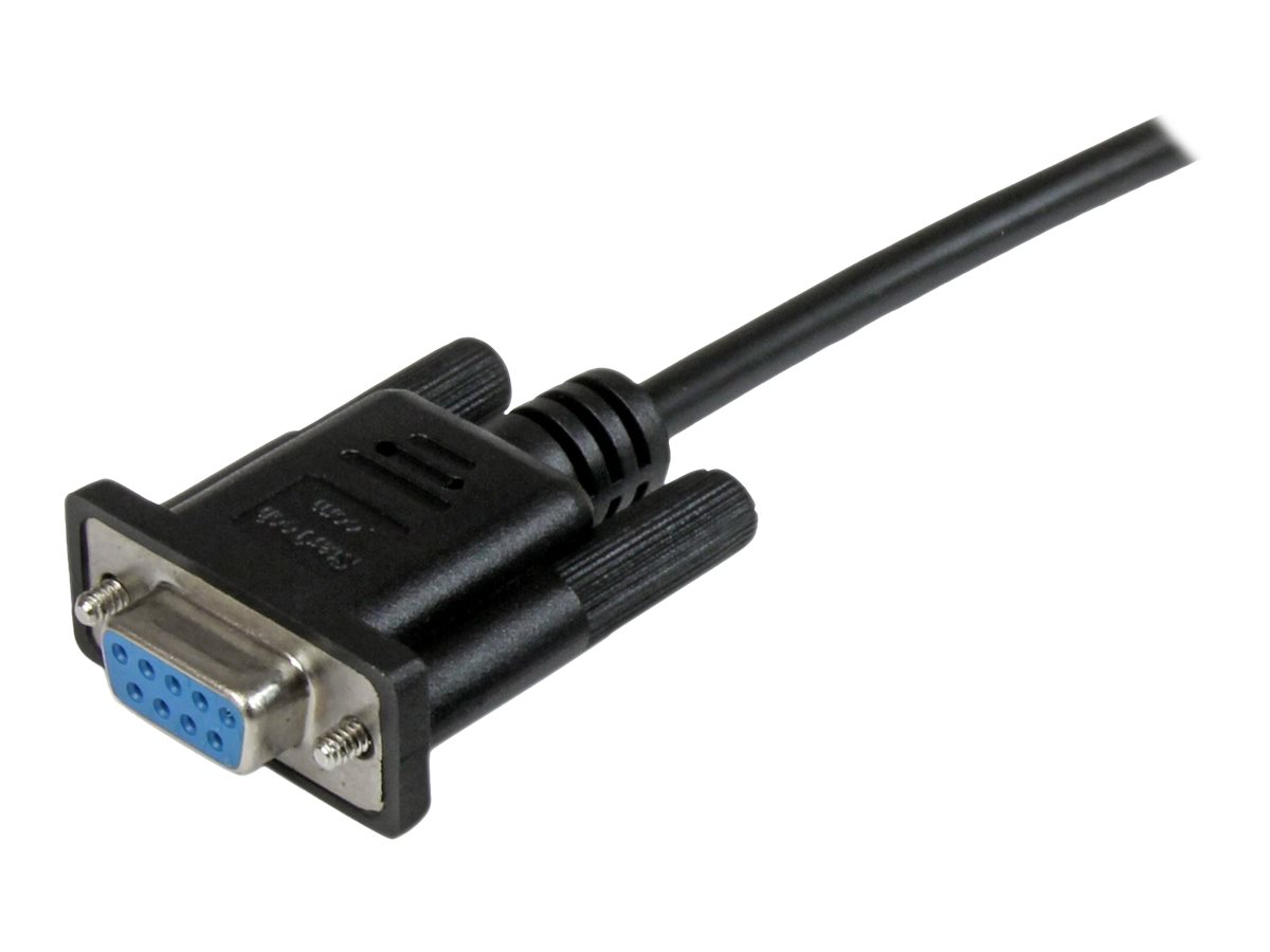 StarTech.com 2m DB9 RS232 Seriell Nullmodemkabel - BuBu - 9-pin seriell Null-Modem Anschlusskabel - Schwarz - Nullmodemkabel - DB-9 (W)