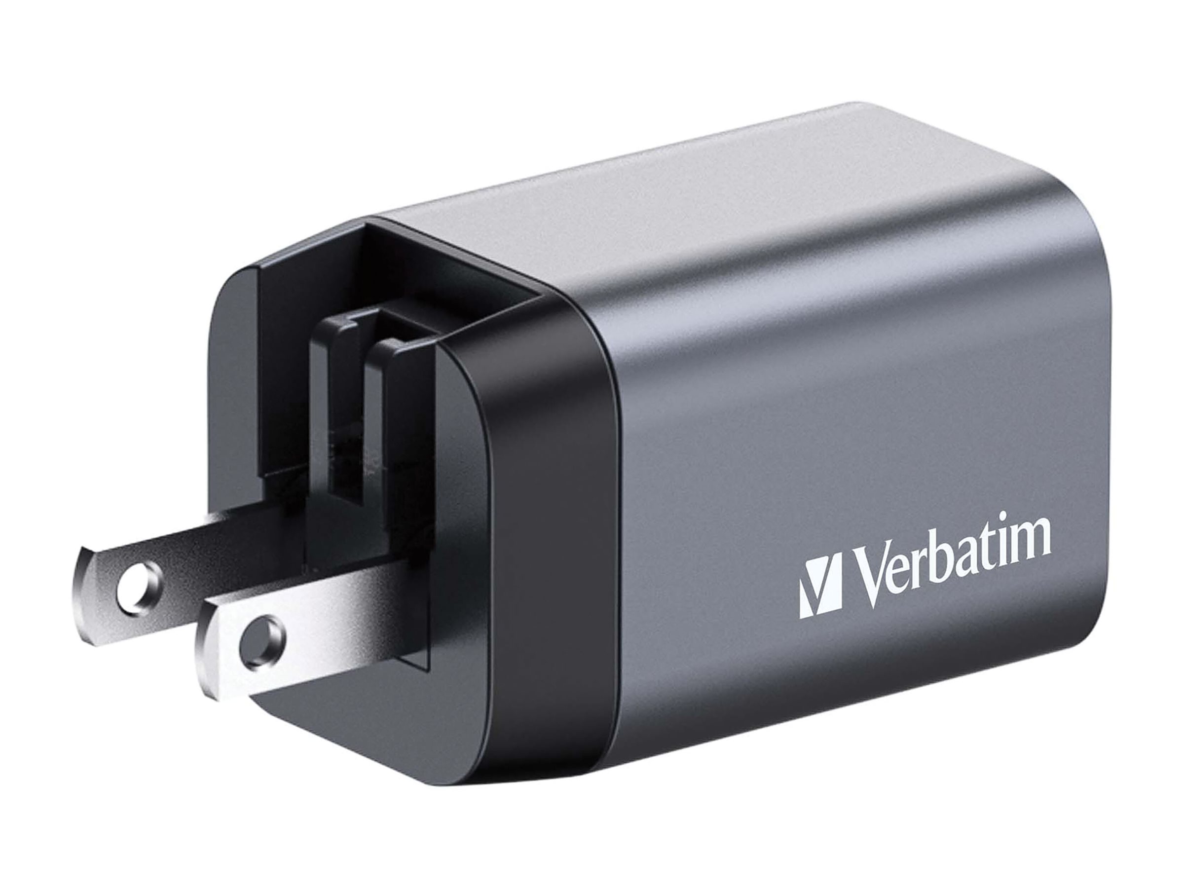 Verbatim Netzteil - GaN - 35 Watt - 3 A - PD 3.0, QC 3.0 - 2 Ausgabeanschlussstellen (24 pin USB-C, USB)