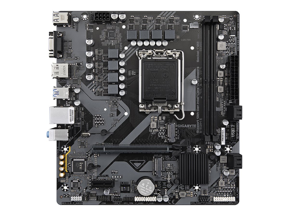 Gigabyte B760M E - 1.0 - Motherboard - micro ATX - LGA1700-Sockel - B760 Chipsatz - USB 3.2 Gen 1 - Gigabit LAN - Onboard-Grafik (CPU erforderlich)